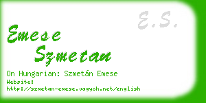 emese szmetan business card